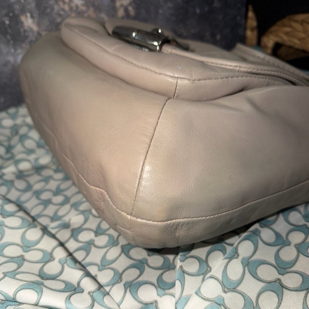 Coach Kristin SOLD SOLD Light Gray Taupe Leather Shoulder Bag EXCELLENT - Picture 11 of 12